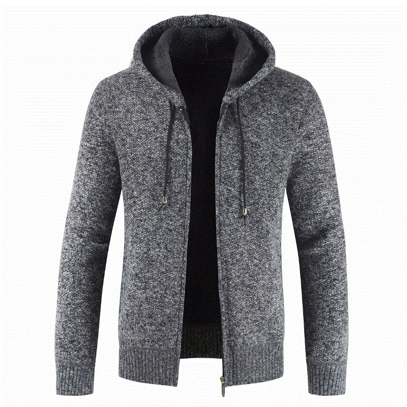 2021 High quality Winter Jacket Men Slim Hooded Mens Coat and Jackets Thick Fleece Wool Jacket Men Warm Outwear Coats