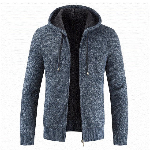 2021 High quality Winter Jacket Men Slim Hooded Mens Coat and Jackets Thick Fleece Wool Jacket Men Warm Outwear Coats