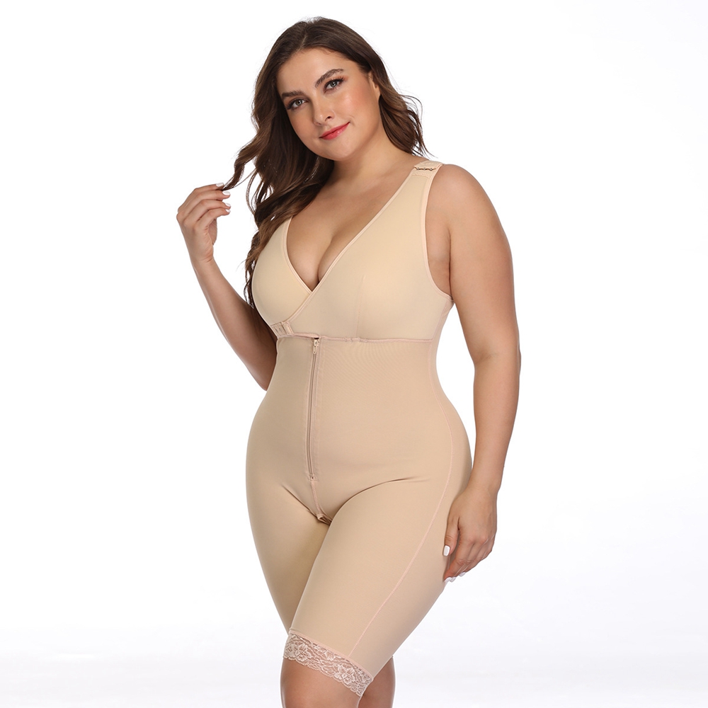 2021 High quality Women Waist Trainer Body Shaper Bodysuit Slimming Sheath Overbust Corset Girdle Corrective Underwear