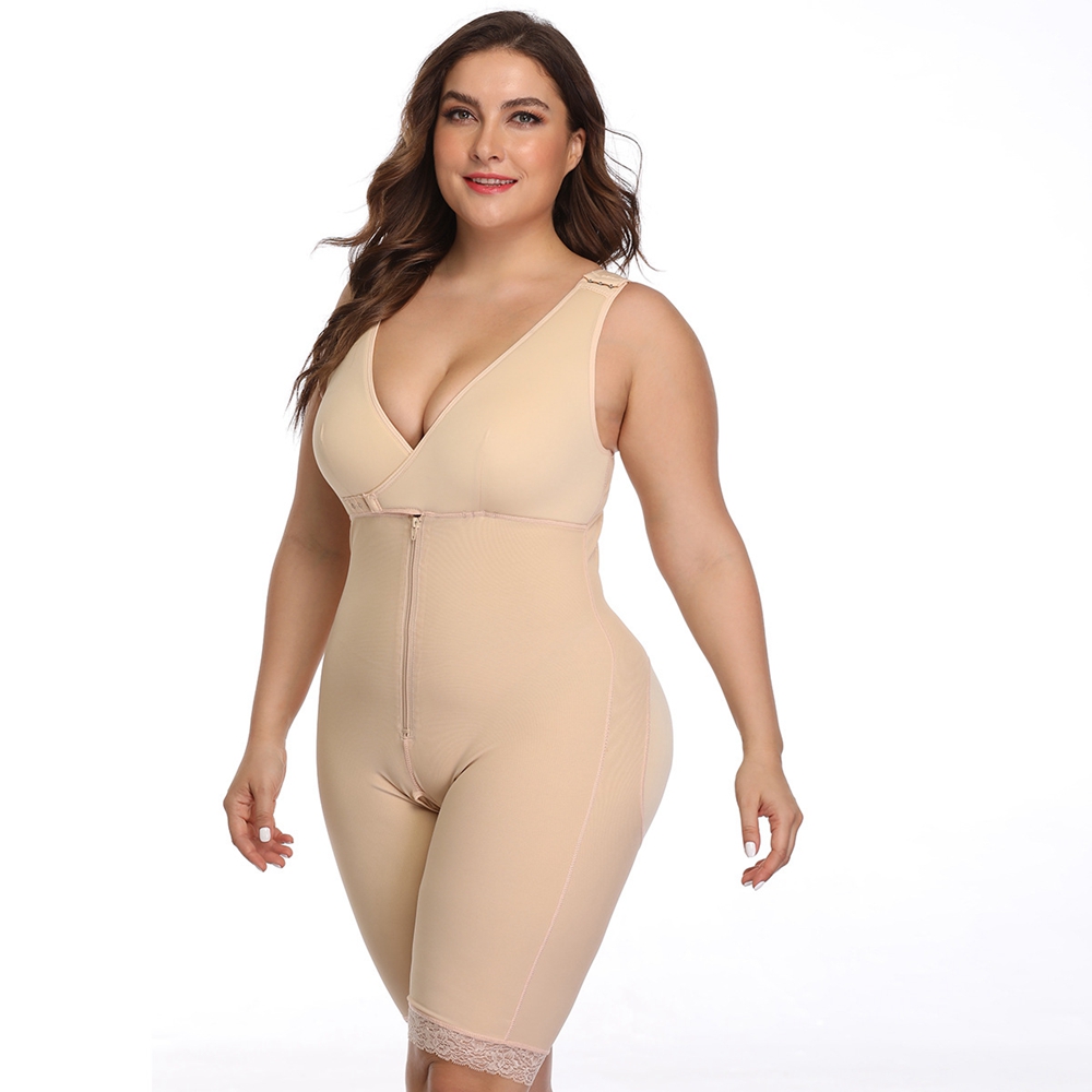 2021 High quality Women Waist Trainer Body Shaper Bodysuit Slimming Sheath Overbust Corset Girdle Corrective Underwear