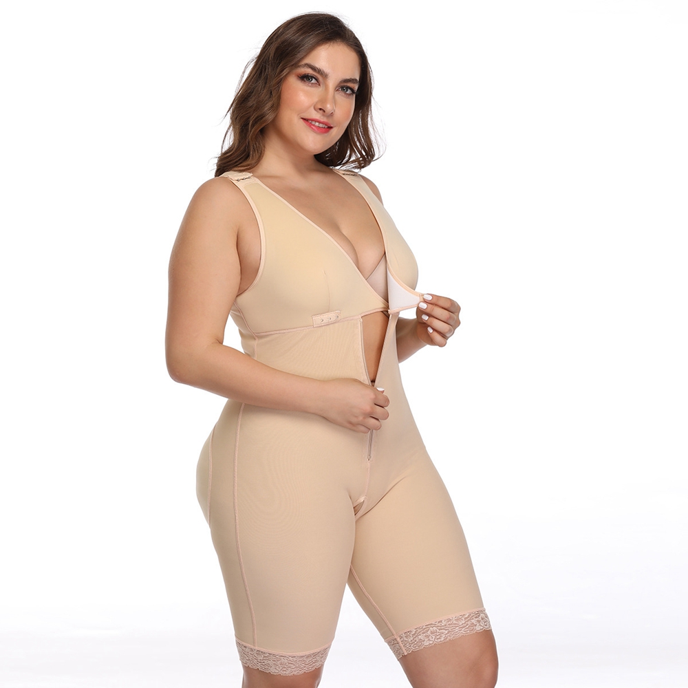 2021 High quality Women Waist Trainer Body Shaper Bodysuit Slimming Sheath Overbust Corset Girdle Corrective Underwear
