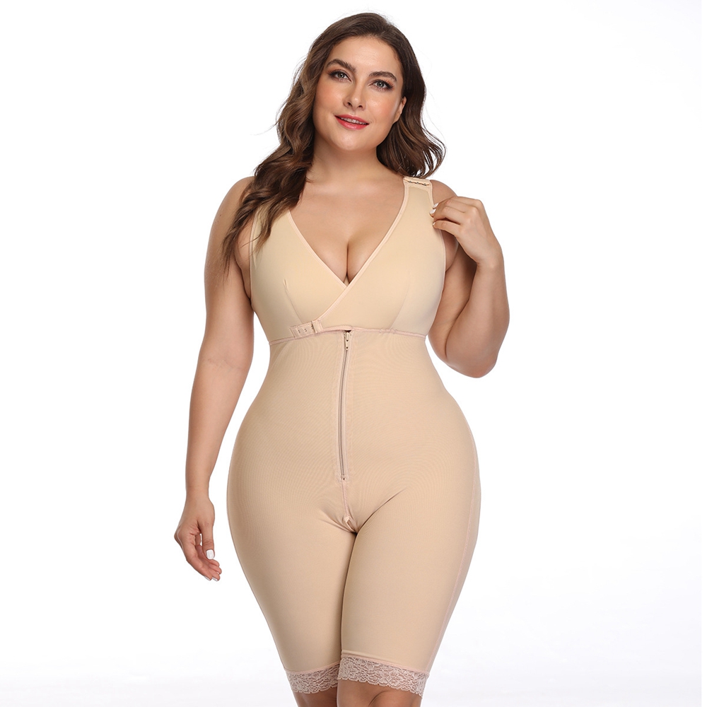 2021 High quality Women Waist Trainer Body Shaper Bodysuit Slimming Sheath Overbust Corset Girdle Corrective Underwear