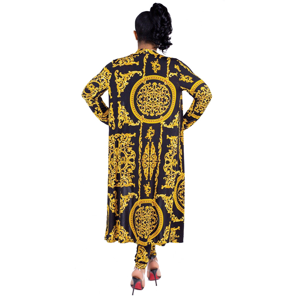 2021 High quality African Print Elastic Baggy Pants Rock Style SLeeve Fashion Suit For Lady/women coat and leggings