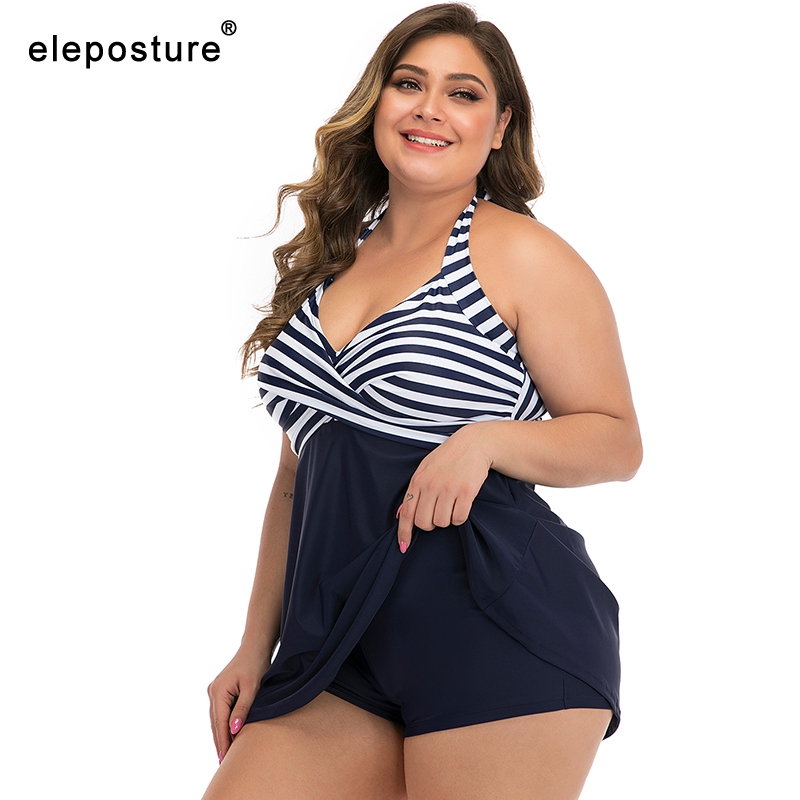2021 High quality Women Swimsuit Bathing Suit Skirt Vintage Retro Large Size Swimming Suit Summer Beach Wear Plus Size
