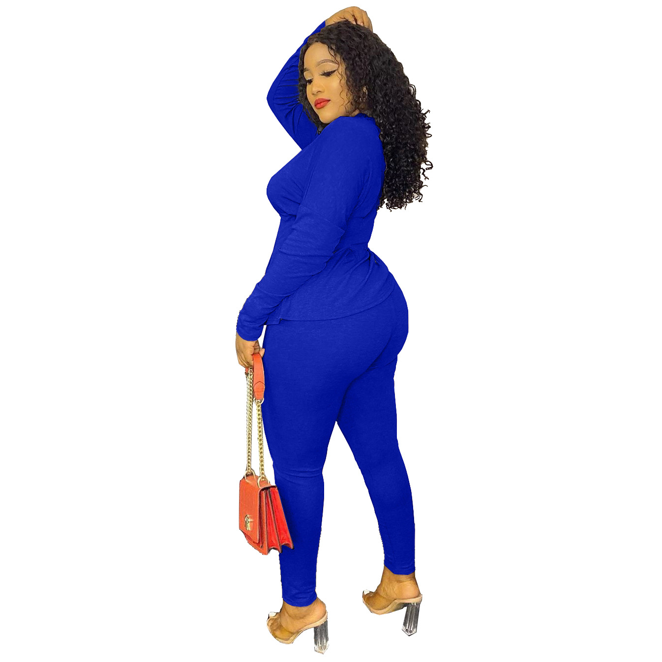 2021 High quality Two Piece Set Tracksuit Women Autumn Clothes Long Sleeve Tops Pant Sweat Wear Outfits Bodycon Suits