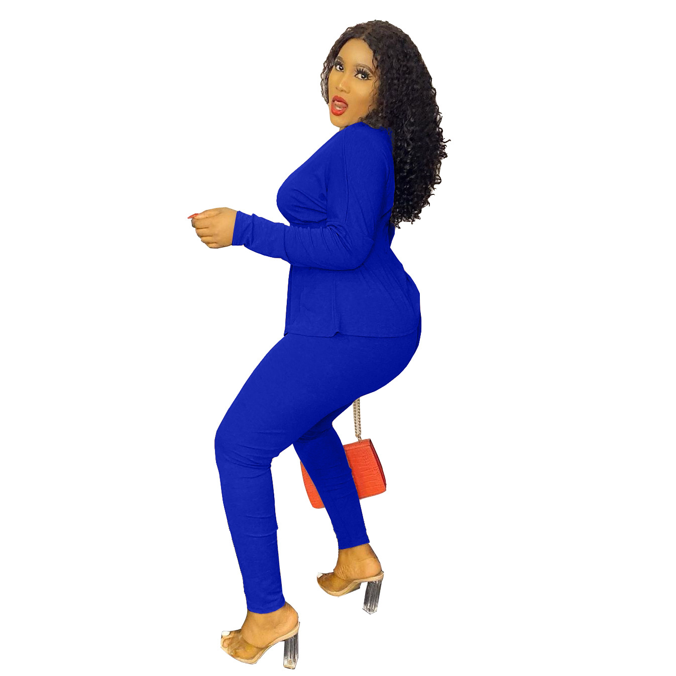 2021 High quality Two Piece Set Tracksuit Women Autumn Clothes Long Sleeve Tops Pant Sweat Wear Outfits Bodycon Suits