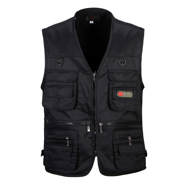 2021 High quality Male Casual Multi Pocket Vest For Summer Men Shooting Outerwear Zipper Waistcoat Sleeveless Jacket