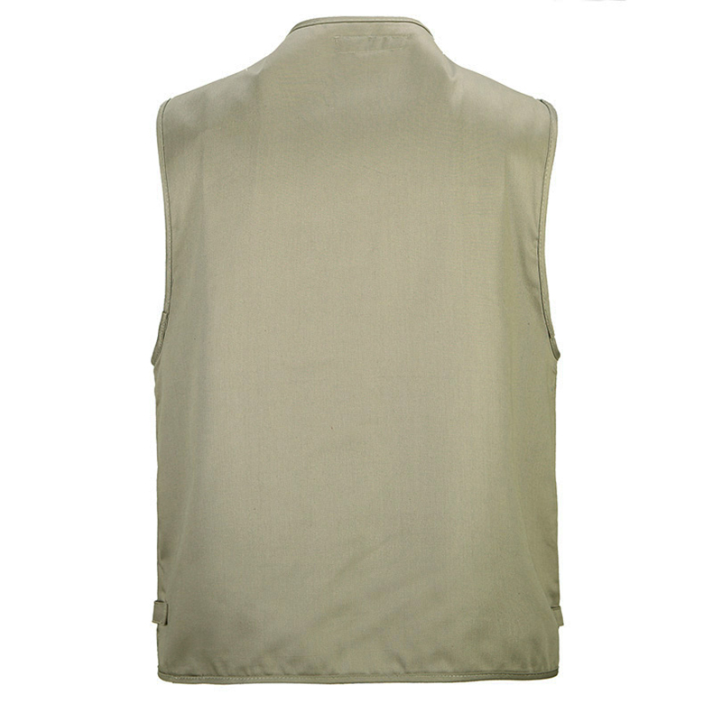 2021 High quality Male Casual Multi Pocket Vest For Summer Men Shooting Outerwear Zipper Waistcoat Sleeveless Jacket