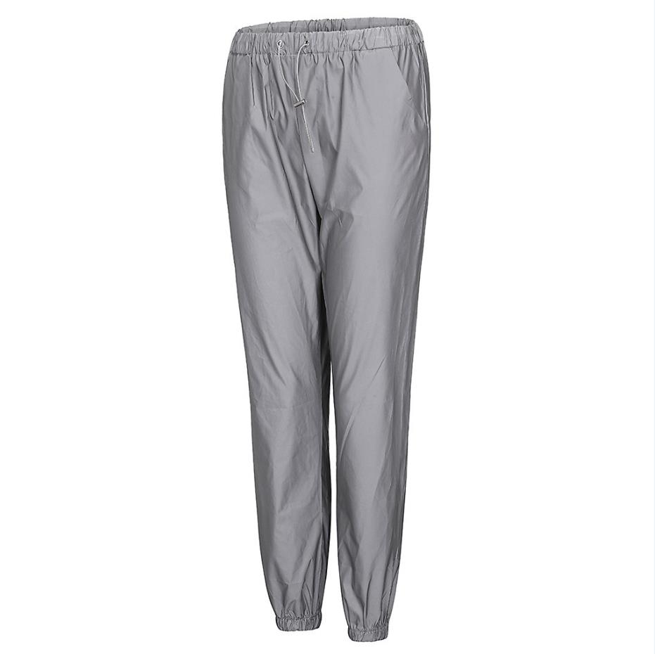2021 High quality Women Sweatpant Flash Reflective Hip Hop Pants Fashion casual Streetwear Lacing pants Plus Size