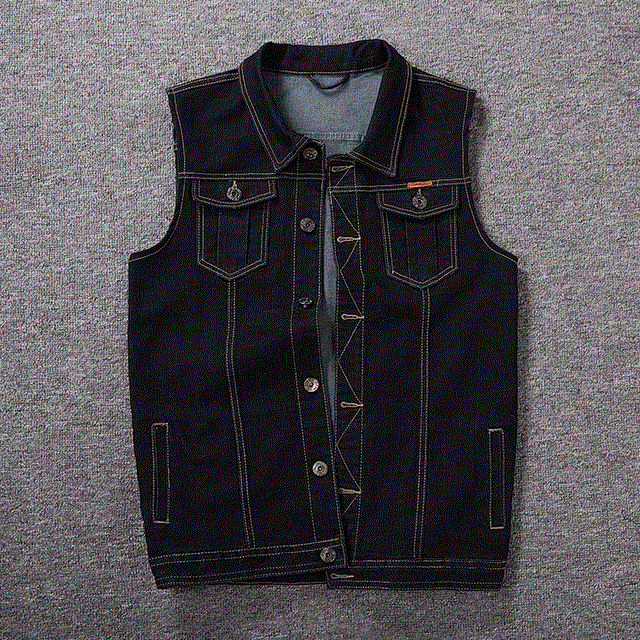 2021 High quality Cotton Jeans Sleeveless Jacket Vest Men Denim Jeans Vest Male Cowboy Outdoors Waistcoat Mens Jackets