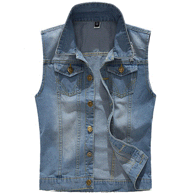 2021 High quality Slim Fit Cowboy Male Jacket Ripped Denim Vest Men's Jacket Sleeveless Casual Waistcoat Men Jean Coat