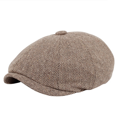 2021 High quality Men Beret Newsboy Hat Caps Vintage Tweed Peaky Blinders Berets Flat Cap Street Hats for Women Men