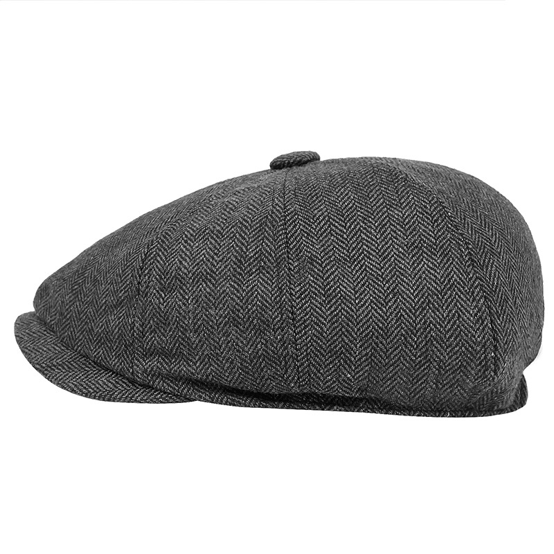 2021 High quality Men Beret Newsboy Hat Caps Vintage Tweed Peaky Blinders Berets Flat Cap Street Hats for Women Men