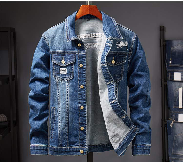2021 High quality Mens Denim Jacket Spring Fashion Men Trendy Denim Jacket Mens Outwear Jeans Jacket Male Cowboy Coats