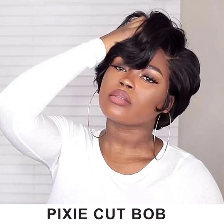 2021 High quality Wig Straight Front Wig Short Pixie Cut Wigs Short Bob Wigs For Women