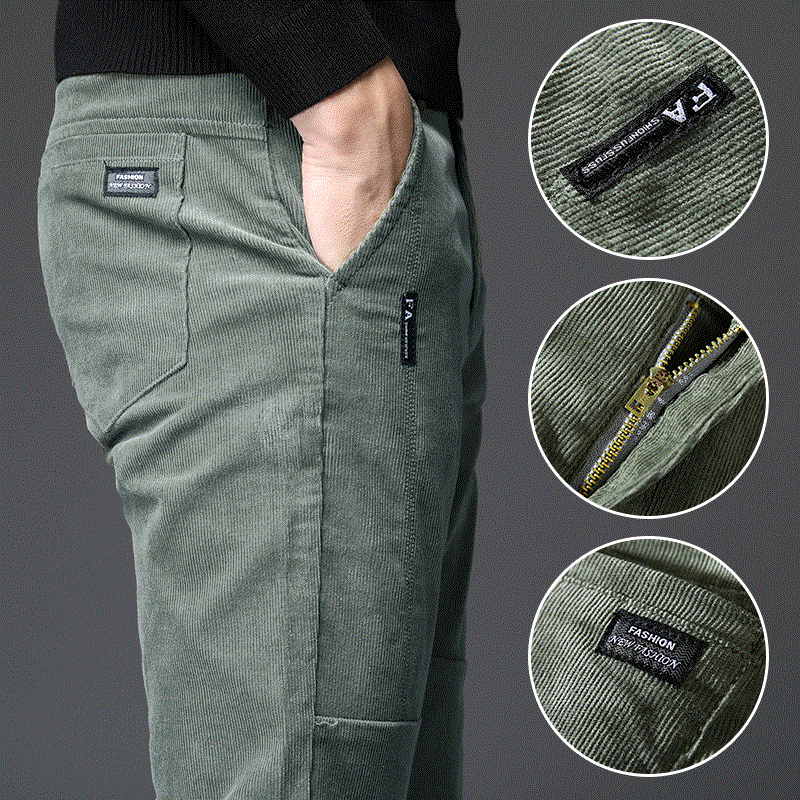 2021 High quality Winter Pants Men Trousers Military Pant Out Door Corduroy Slim Casual Trousers Office Pants Big Size