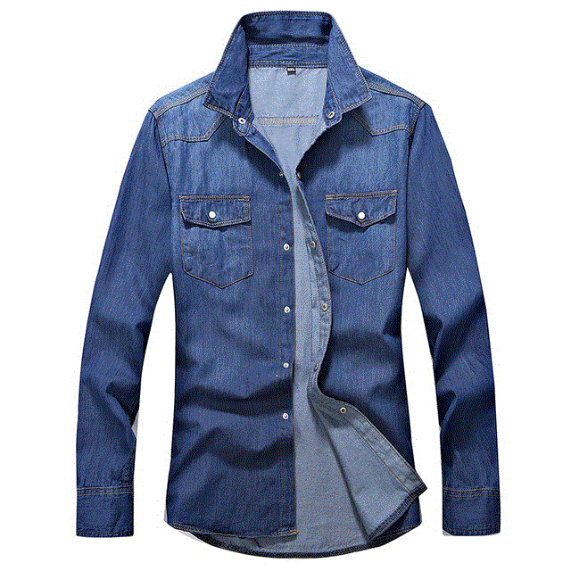 2021 High quality Men Spring autumn Charm jeans shirts Long sleeve men's shirt Denim Wear  men's jacket Cowboy wear