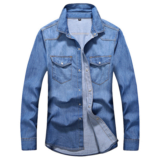 2021 High quality Men Spring autumn Charm jeans shirts Long sleeve men's shirt Denim Wear  men's jacket Cowboy wear