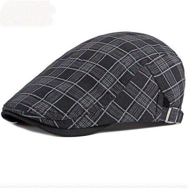 2021 High quality Unisex Beret Spring Summer Hat Vintage Plaid Ivy Newsboy Flat Cap Breathable Sun Hat Adjustable Caps