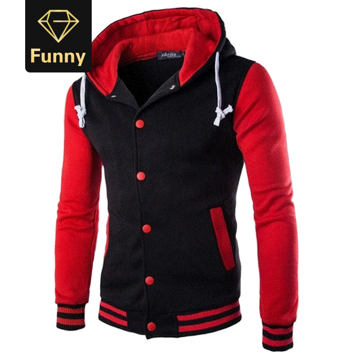 2021 High quality Baseball Jacket Men Fashion Design Wine Red Mens Slim Fit College Varsity Jacket