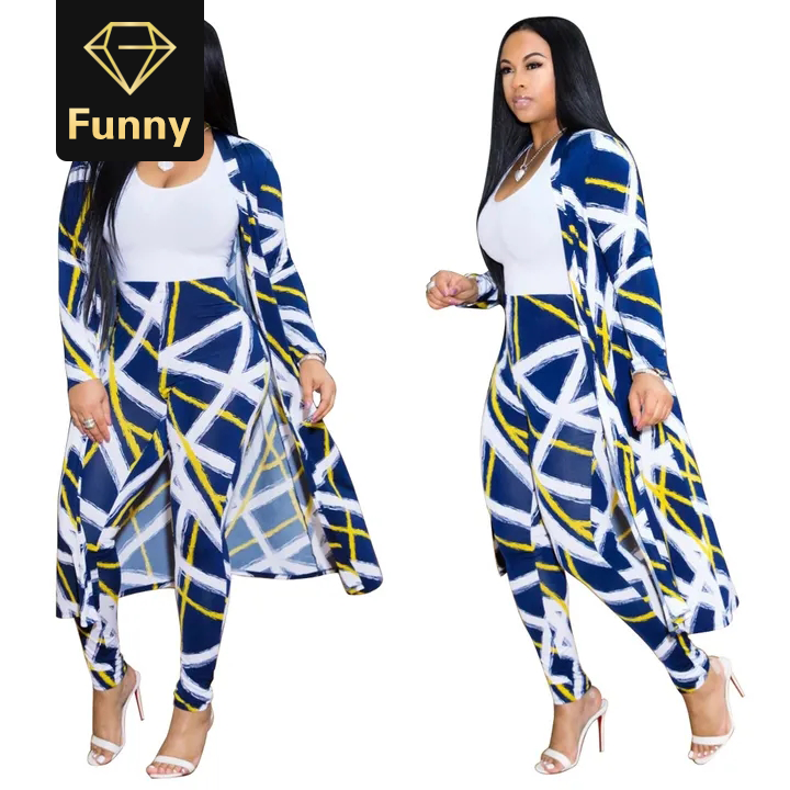 2021 High quality Fashion Women Two piece set Autumn Cloak Trousers Casual Suit Long Sleeve High Waist Tight Suits