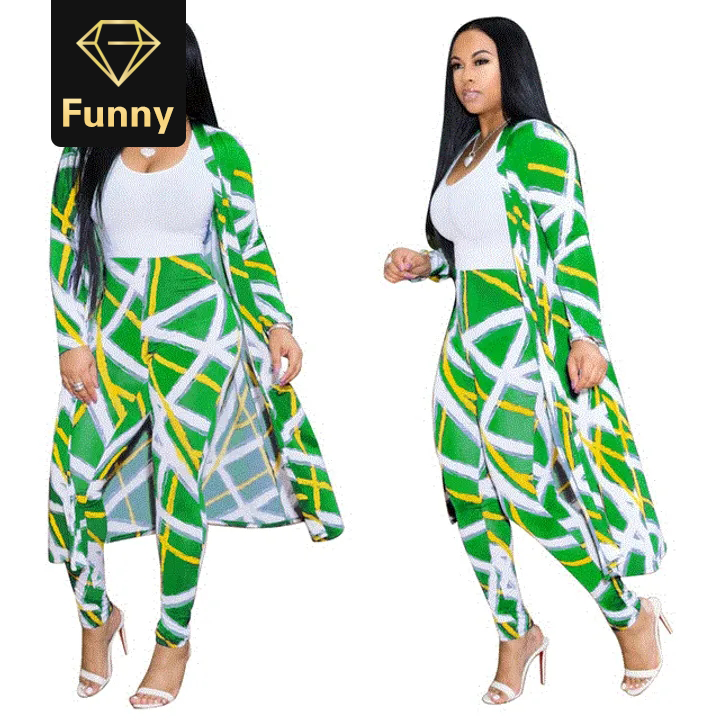 2021 High quality Fashion Women Two piece set Autumn Cloak Trousers Casual Suit Long Sleeve High Waist Tight Suits