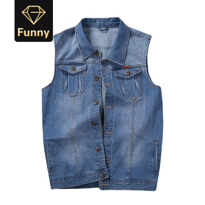 2021 High quality Cotton Jeans Sleeveless Jacket Vest Men Denim Jeans Vest Male Cowboy Outdoors Waistcoat Mens Jackets