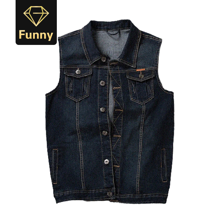 2021 High quality Cotton Jeans Sleeveless Jacket Vest Men Denim Jeans Vest Male Cowboy Outdoors Waistcoat Mens Jackets