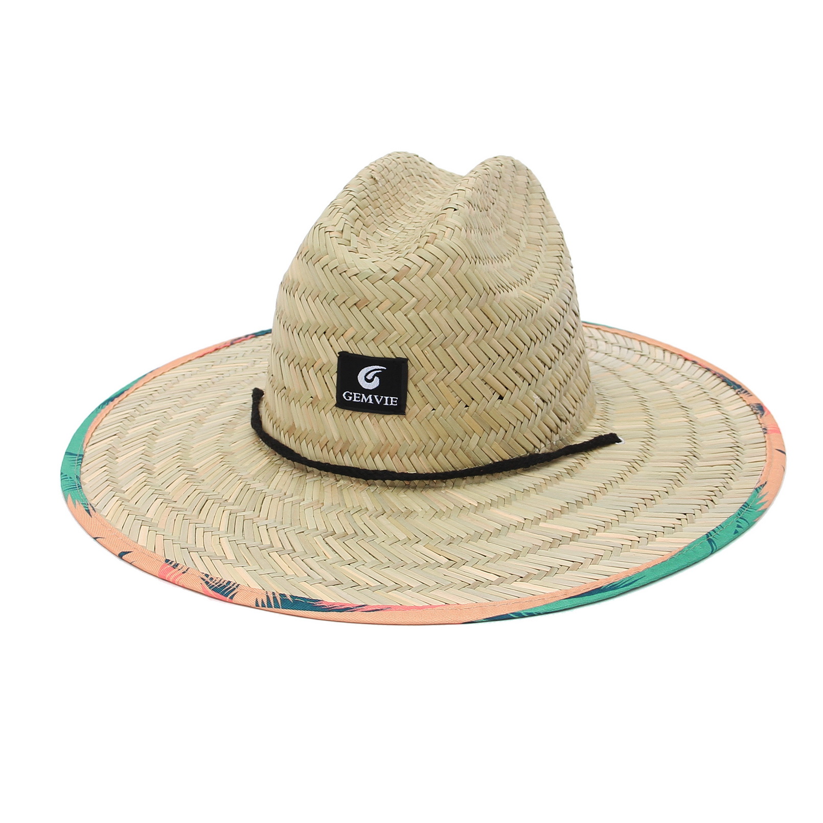 Summer Women Printed Hat Straw Beach Sun hat Outdoor Summer Wide Brim Straw Womens Summer Hats