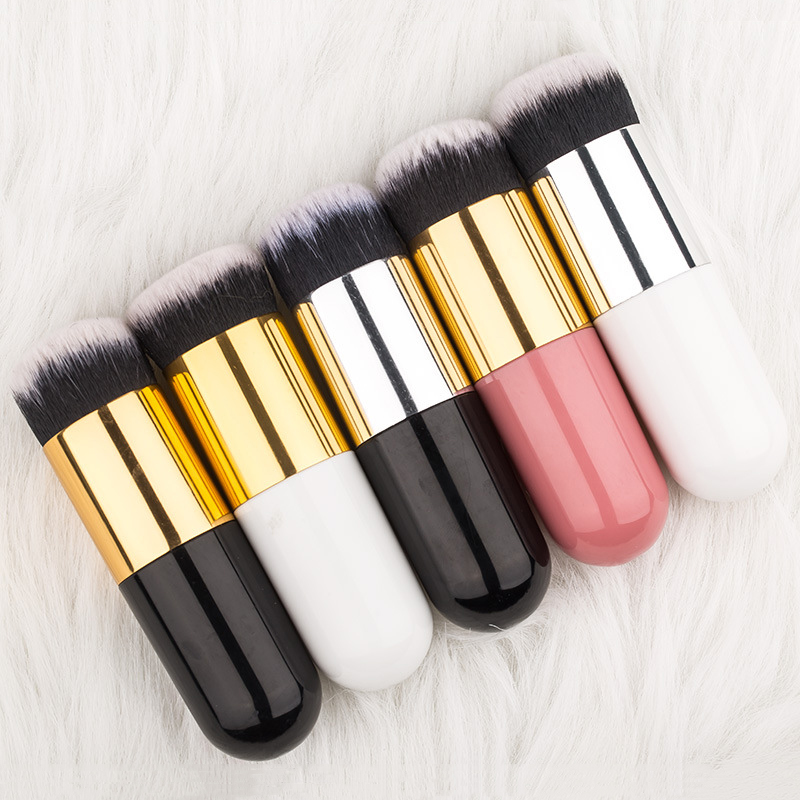 Professional Chubby Pier Foundation Brush 5Color Makeup Brush Flat Cream Makeup Brushes Make-up
