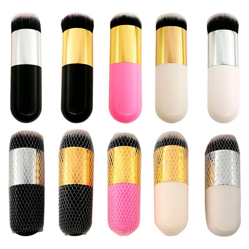 Professional Chubby Pier Foundation Brush 5Color Makeup Brush Flat Cream Makeup Brushes Make-up