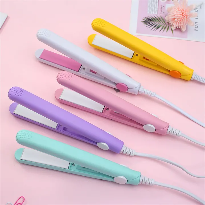 mini flat iron curls