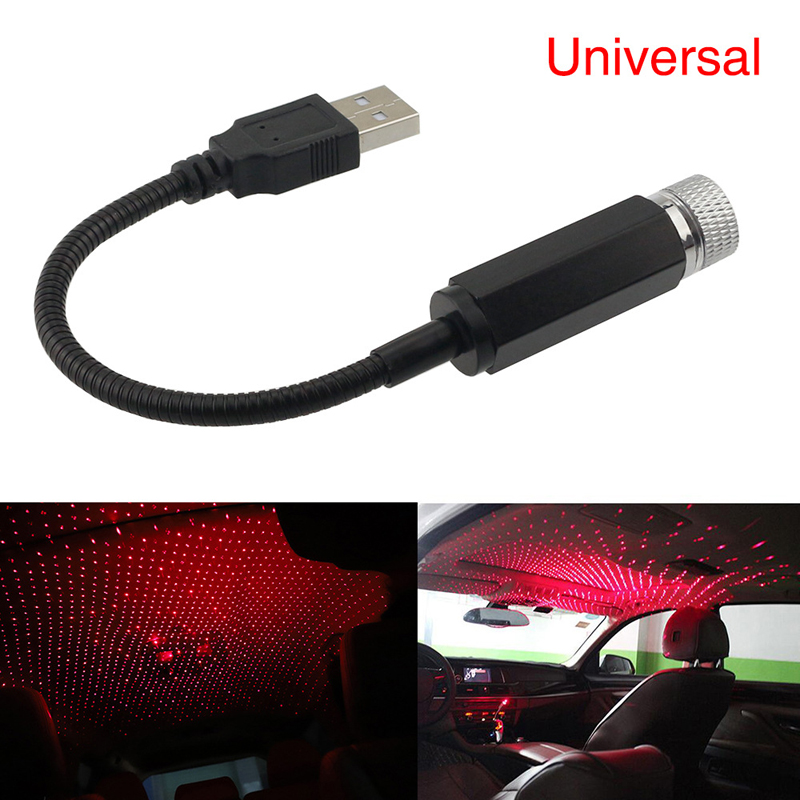 USB Led Lighting Home Decor Romantic LED Car Roof Star Night Light Projector Atmosphere Galaxy Lamp USB  Lamp Car Decoration Light  Adjustable Car Interior Decor Light
