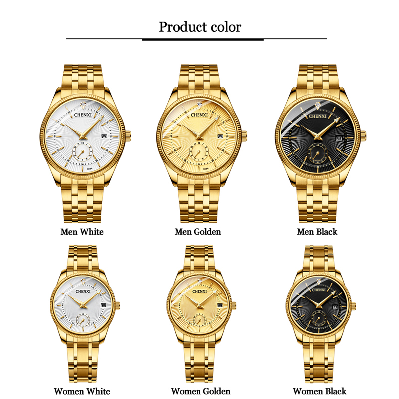 A pair Couples Watches Men Watches Lady Top Brand Luxury Quartz Wristwatch For Lover's Dress Clock