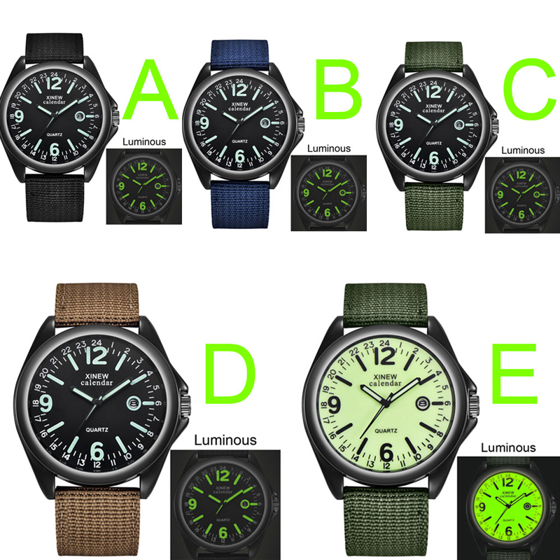 Military Men&apos;s Quartz Army Watch Black Dial Date Luxury Sport Wrist Watch Male Luminous Watches