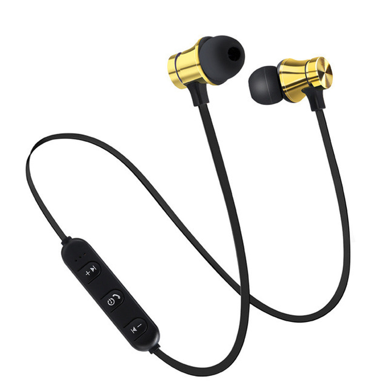 Magnetic Bluetooth Earphones Sports Wireless Earbuds Super Bass With Mic For All Smart Phones  Stereo Sports Waterproof Earbuds Wireless in-ear Headset with Mic