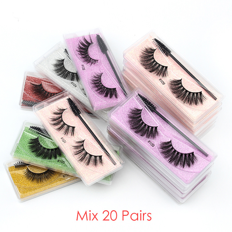 Eyelash Wholesale 3-100 Pairs 3D Mink Lashes Natural False Eye Mink Eyelashes Makeup Fake Lashes