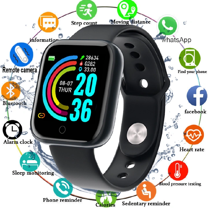 Y68 Smart Watch Men Wristwatches Smartwatch Electronic Clock Fitness Monitor Men Gift Reloj inteligente for Huawei Relogio SB001