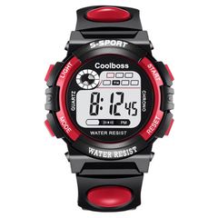 2023 Children Watch Sport Kids Watches Luminous Waterproof Watches for Children Students Dial Electronic Watch Multi-function Wrist Watch for Boys and Girls Gift Red one size