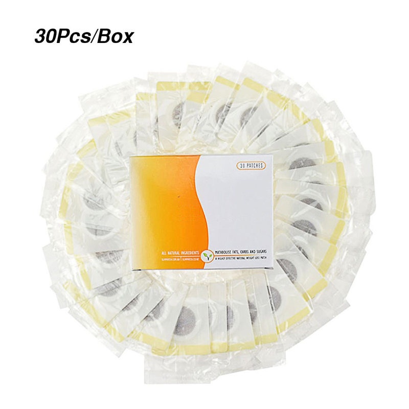 30Pcs/Box Weight Loss Slim Patch Fat Burning Slimming Patch Body Belly Waist Losing Weight Cellulite Fat Burner Sticker Waist Plaster Health Care