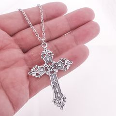 Cross Pendant Necklace For Men Women Cool Street Style Necklace Neck Jewelry Goth Accessories Gothic Grunge Male Neck Long Chain  Aesthetic Holiday Gifts Fashion Charm Statement Style A one size