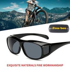 2023 Driving Glasses Sunglasses Night-Vision Glasses Anti Glare Car Sun Glasses Bicycle Automobiles Motorcycles Fashion Polarized Night Driving Goggles Enhanced Light Glasses Black one size
