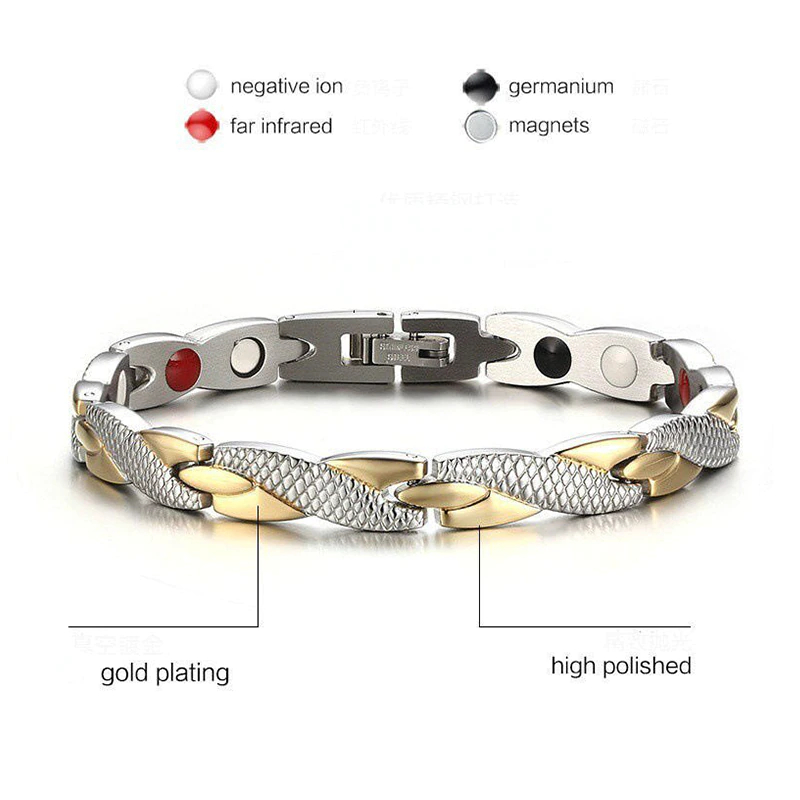 Weight Loss Energy Magnets Jewelry Slimming Bangle Bracelets Healthcare Twisted Dragon Pattern Detachable Magnetic Therapy Men Women  Bracelet Couple Bangles Health Care Jewelry