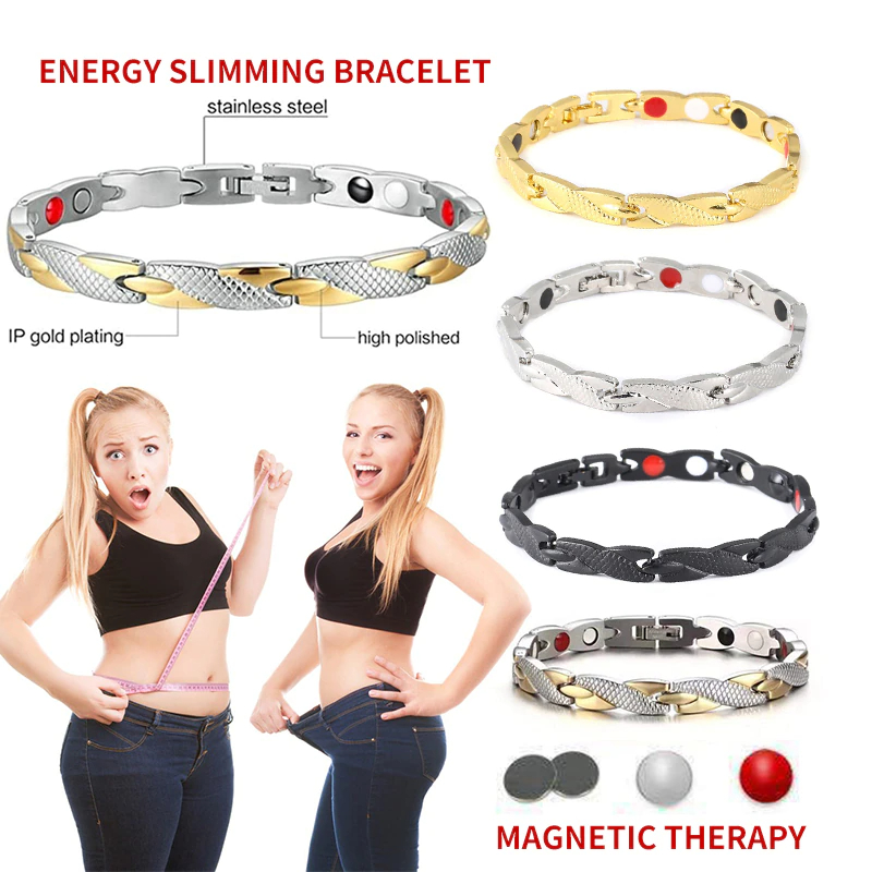 Weight Loss Energy Magnets Jewelry Slimming Bangle Bracelets Healthcare Twisted Dragon Pattern Detachable Magnetic Therapy Men Women  Bracelet Couple Bangles Health Care Jewelry