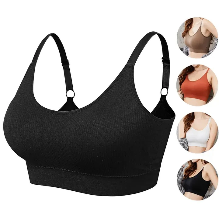 Comfortable Seamless Sports Bra,Women Fitness Top Yoga Bra For Cup A-B,Running Yoga Gym Crop Top,Women Push Up Sport Bra Top  Women's Clothes, Lingerie Gift for Girlfriend Wife Ladies