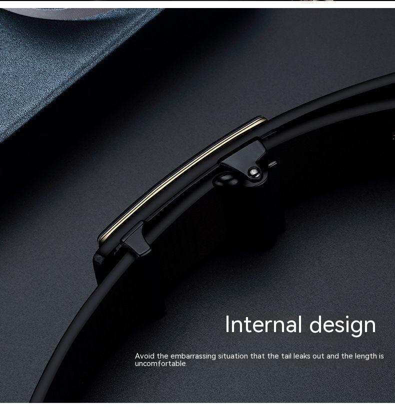 New Arrivals Men's Belt Automatic Alloy Buckle Male Belts Classic Cowskin Leather Belt Business Men Belts Genuine Leather Belts Wide Belt Men's Fashion Accessories