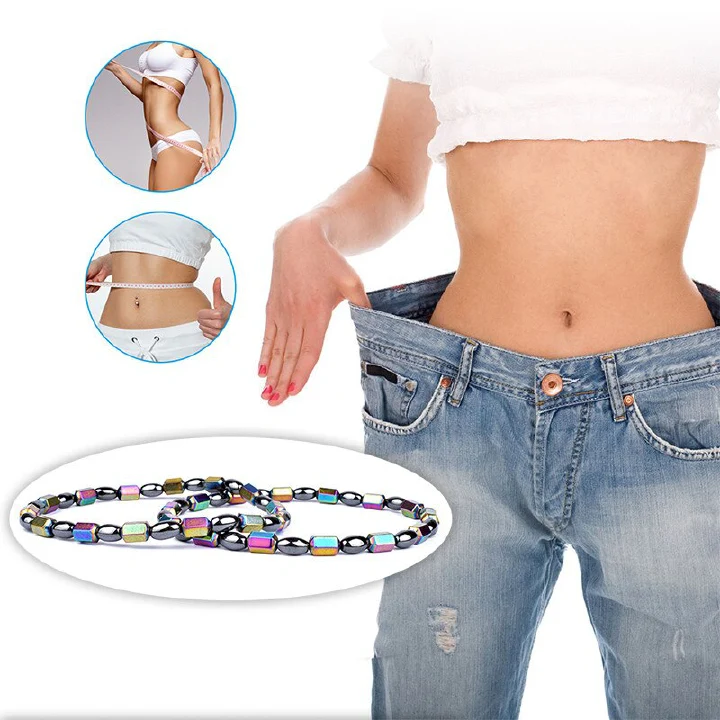 Colorful Facted Magnetic Beads Weight Loss Anklet Therapy Bracelet Anklet Slimming Health Care Energy Healing Anklet Relief Pain Hematite Anklet