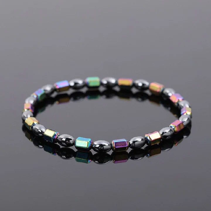Colorful Facted Magnetic Beads Weight Loss Anklet Therapy Bracelet Anklet Slimming Health Care Energy Healing Anklet Relief Pain Hematite Anklet