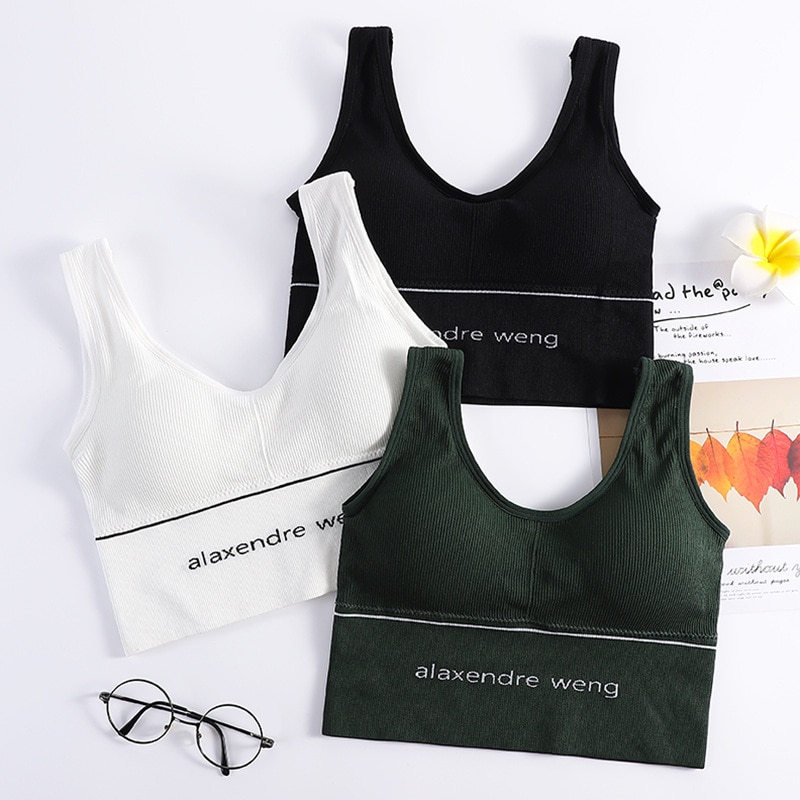 Women Push up Sport Bra For Gym Yoga Lingerie Clothing Dresses Gift For Girlfriend Wife Ladies Cotton Outdoor Running Top Sleeveless Padded Camisole women's underwear Brassiere