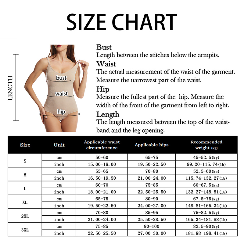 Shapewear For Women Tummy Control Butt Lifter Body Shaper Invisible Under Dress Slimming Strap Thong Underwear  Bodysuit Full Body Shaper Woman Flat Belly Push Up Butt Lifted Corset Underwear Girdle